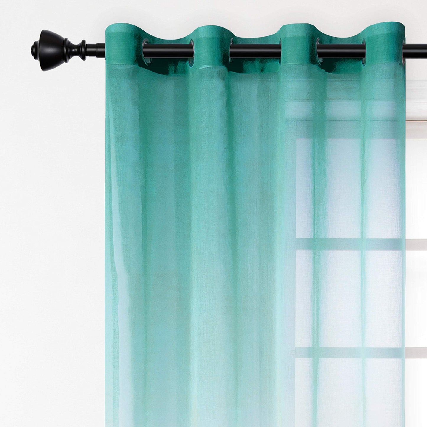 Luxury Voile Curtains - Gradient colours - Steel Grommets - 1 Piece