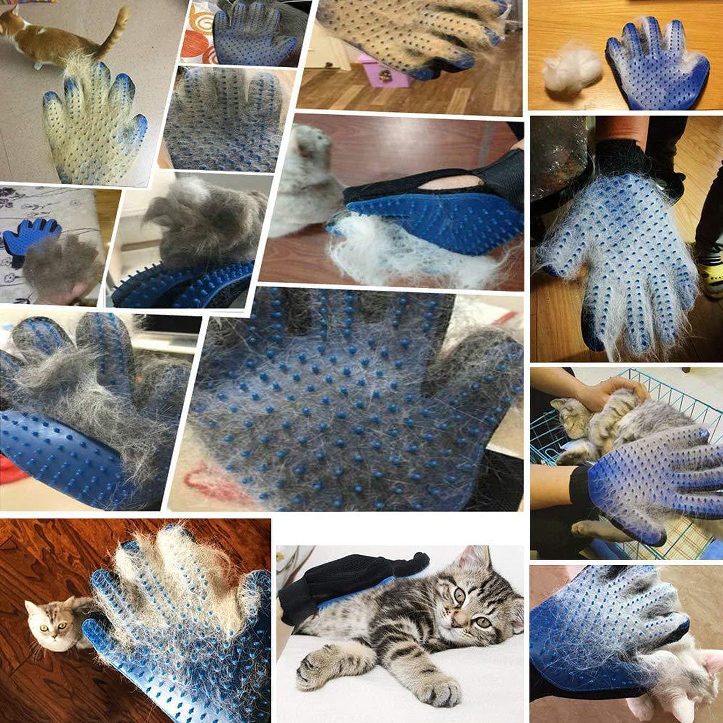 Pet Grooming Glove for Dogs and Cats, 1-Pack Right-Hand Silicone Deshedding Mitt with Five-Finger Design, Bathing and Brushing Tool, Machine Washable