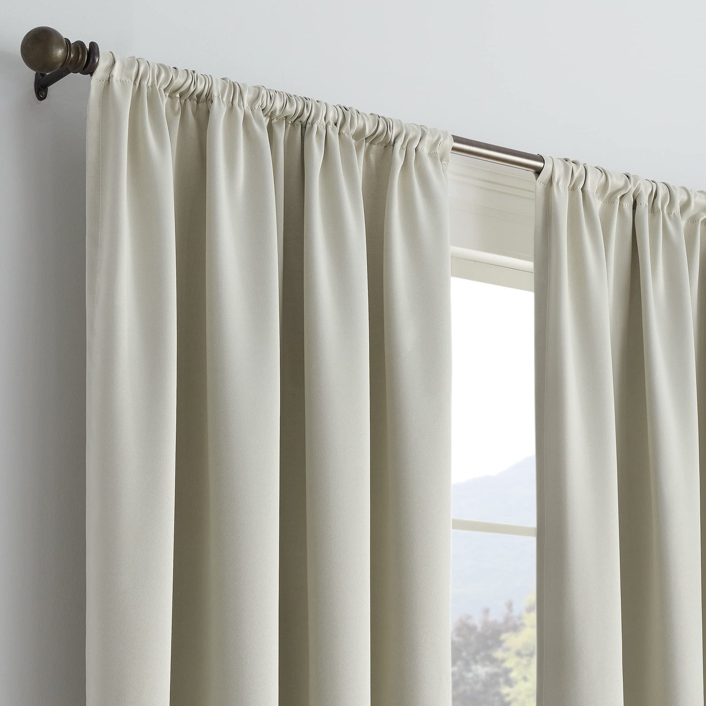 Blackout Curtains for Bedroom - Thermal Insulated Room Darkening Noise Reducing- cover pocket design - 1 panel with tie-pack