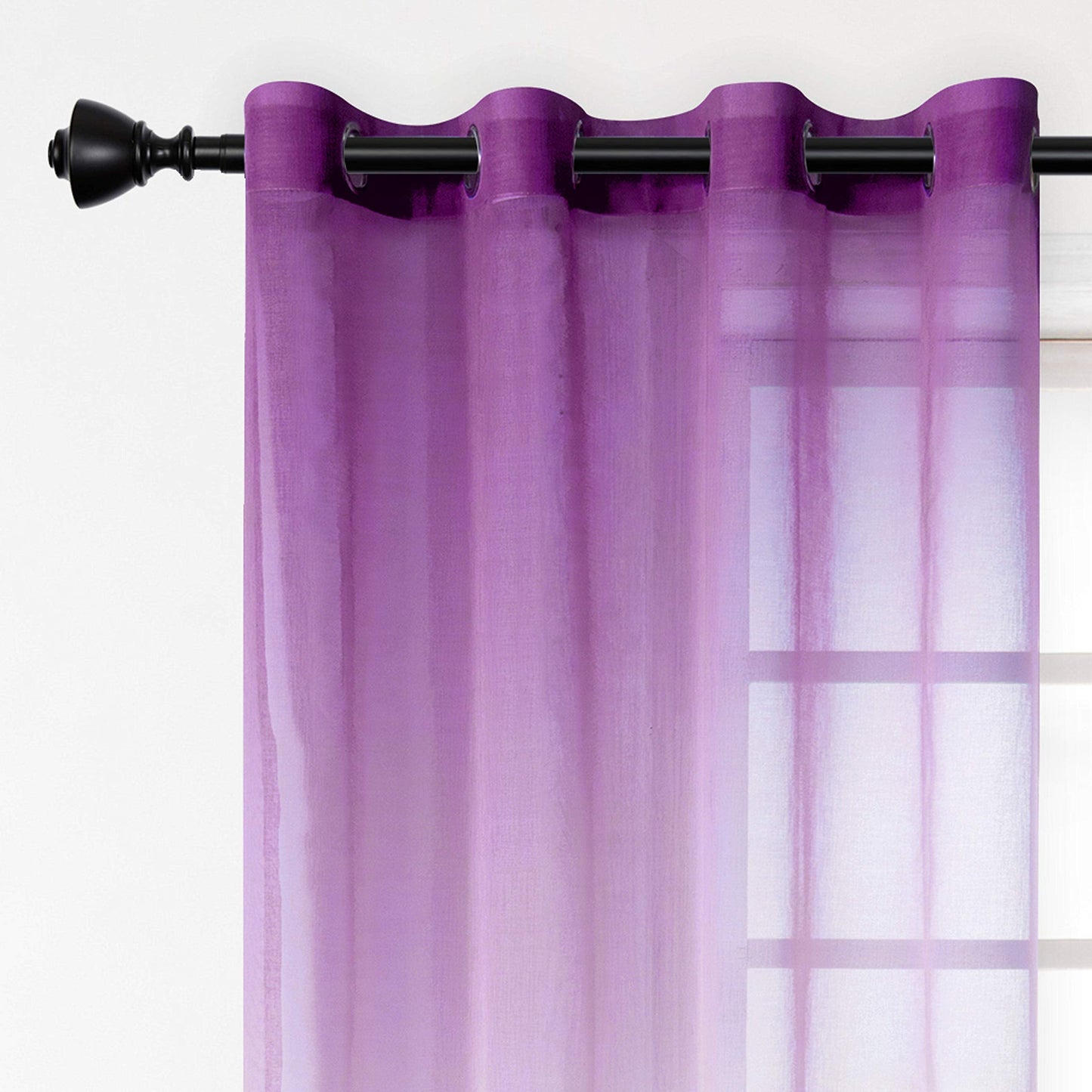Luxury Voile Curtains - Gradient colours - Steel Grommets - 1 Piece
