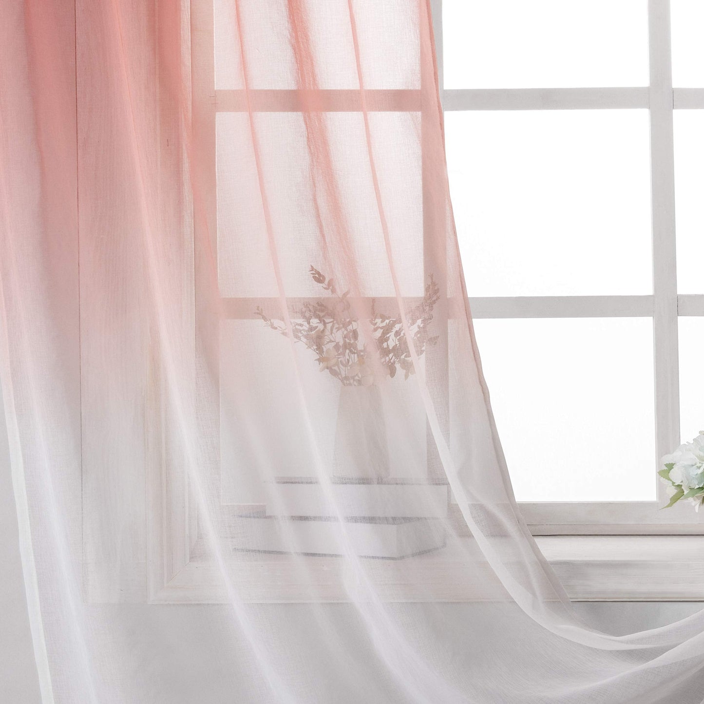 Luxury Voile Curtains - Gradient colours - Steel Grommets - 1 Piece