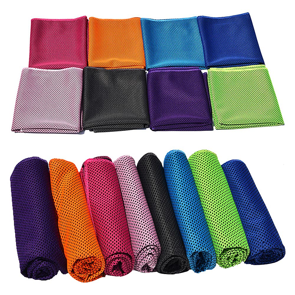 DURAGS 2 Pack Cooling Towel Soft Breathable Travel Ice Towel for Gym Fitness Workout Yoga Sport Running Camping Hiking