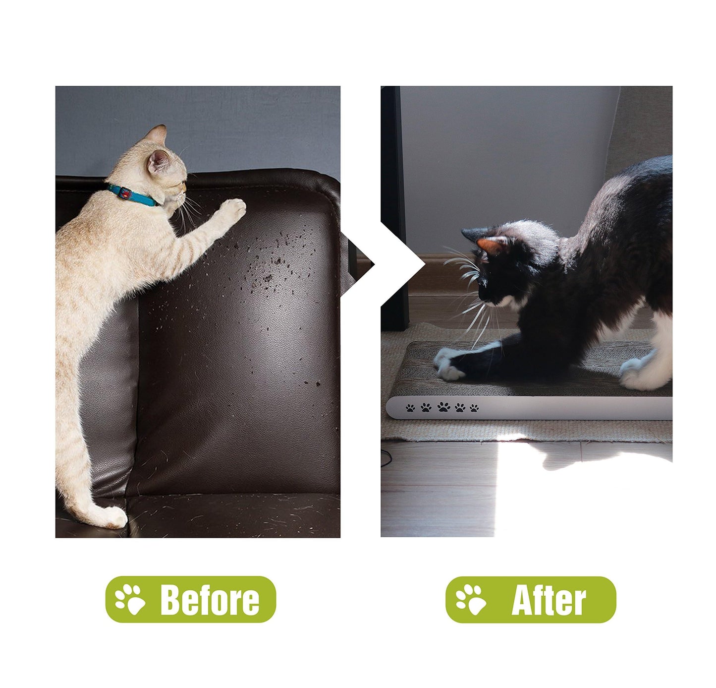 Cat Scratcher Cardboard Scratch Pad, Reversible Durable Design, Premium Scratch Texture for Cats, Protects Furniture, Eco-Friendly, Large Size