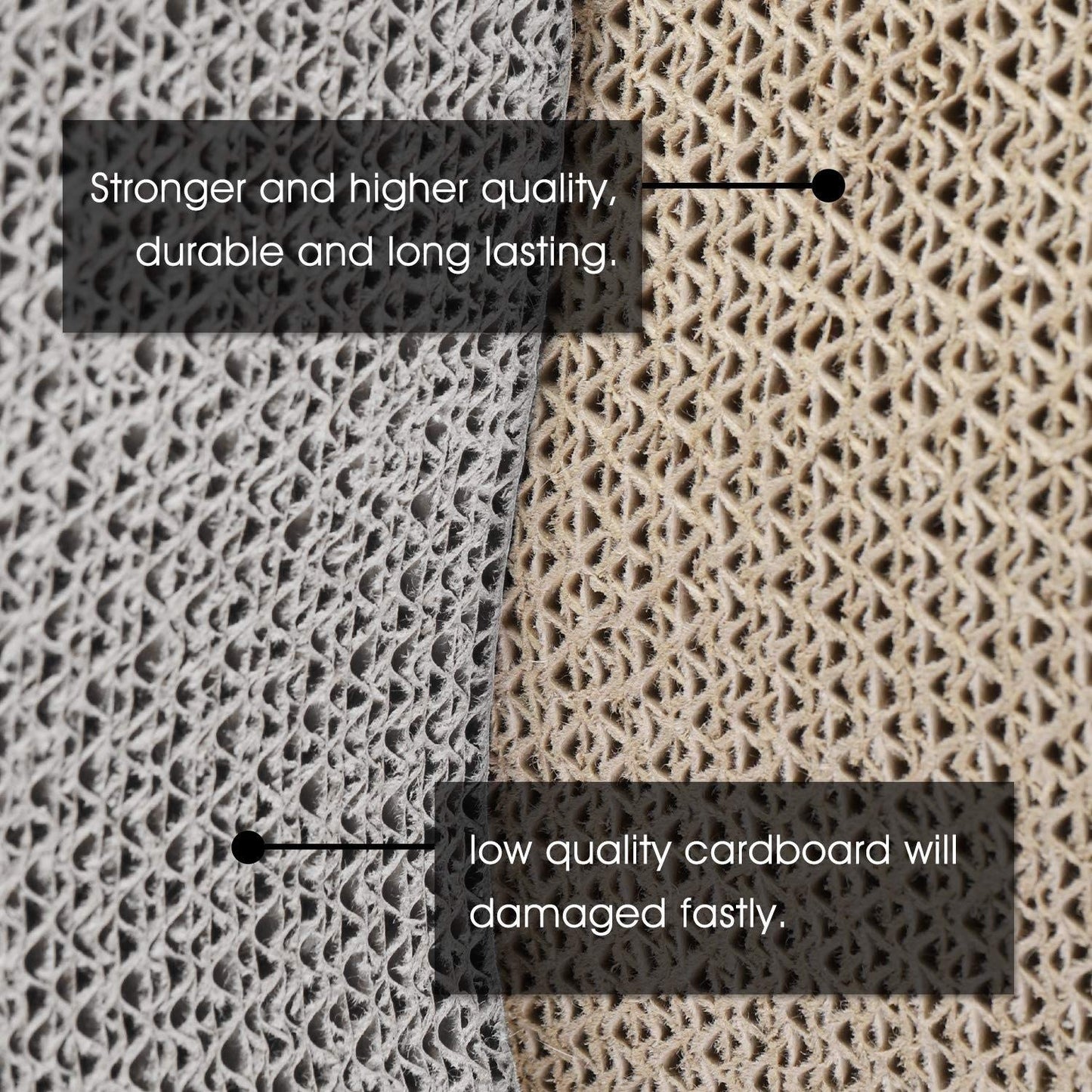 Cat Scratching Board S-Curved Corrugated Cardboard Scratcher with Catnip, Durable Scratching Pad for Kittens & Cats, Protects Furniture