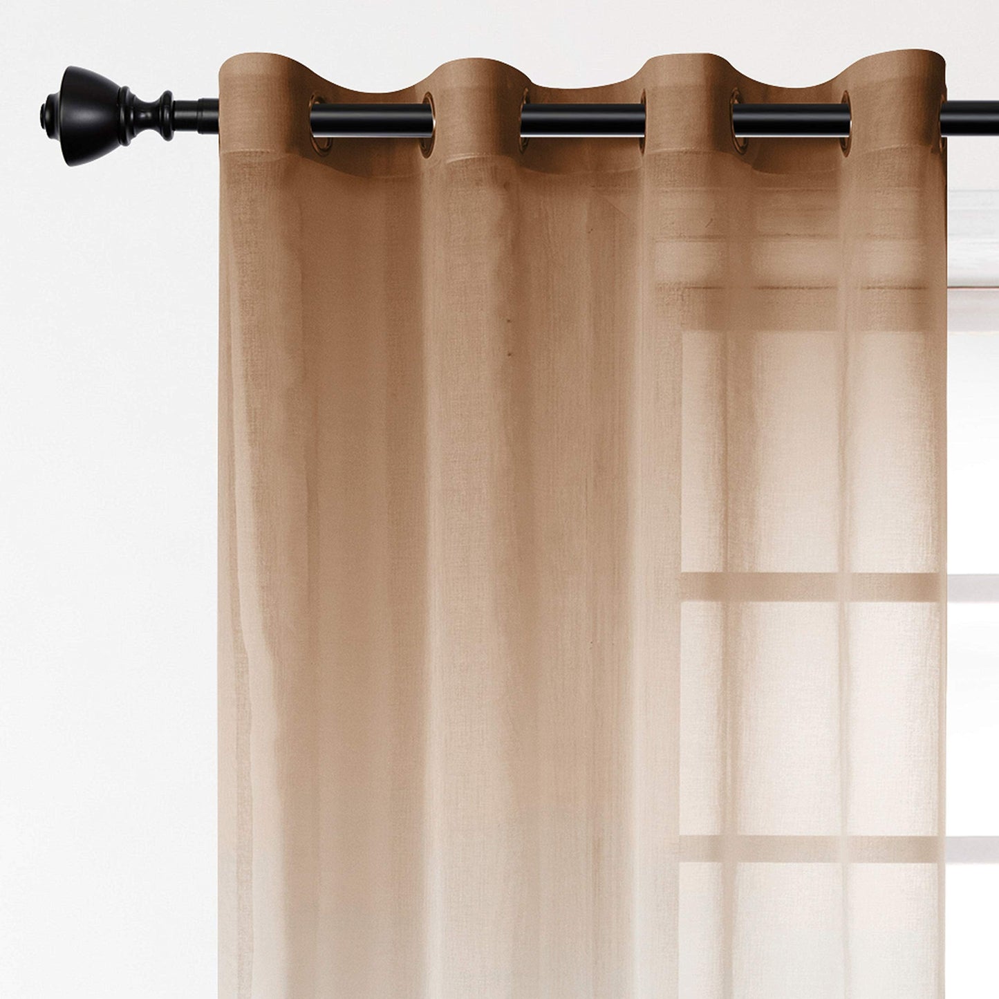 Luxury Voile Curtains - Gradient colours - Steel Grommets - 1 Piece