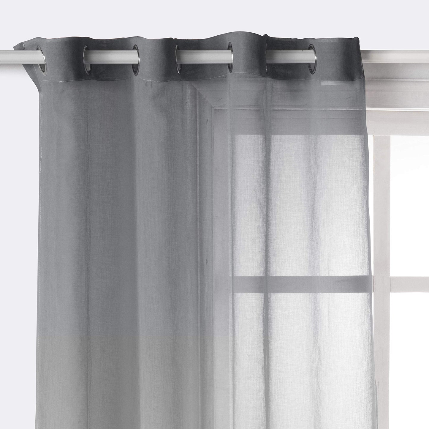Luxury Voile Curtains - Gradient colours - Steel Grommets - 1 Piece