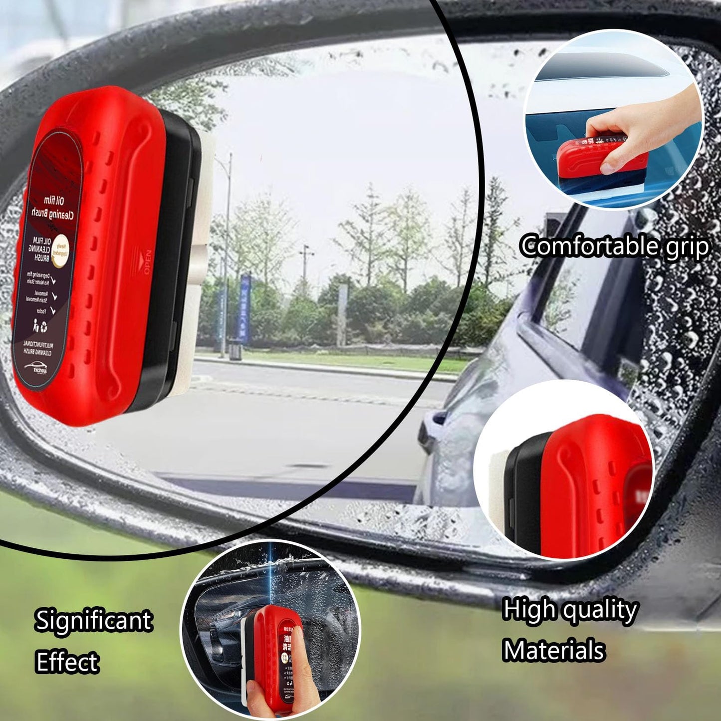 2 Pcs Glass Cleaning Board, Automotive Oil Film Cleaning Brush, Multi Functional and Aesthetically Pleasing Automotive Oil Film Cleaning Brush, for Home and Work Use