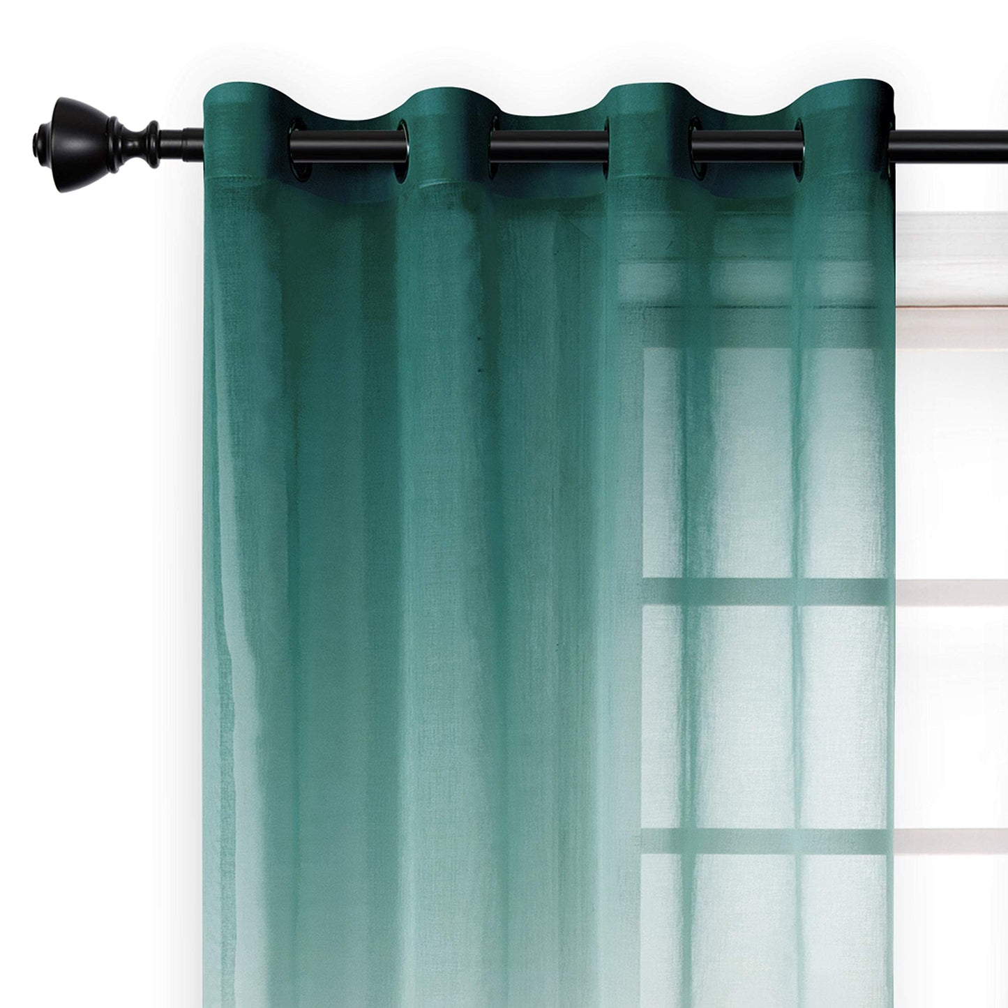 Luxury Voile Curtains - Gradient colours - Steel Grommets - 1 Piece