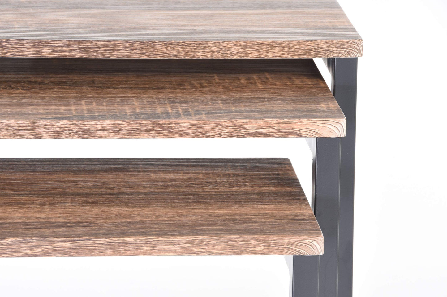 Nesting Side/End Tables Set of 3 Modern Rustic Stacking Accent Furniture