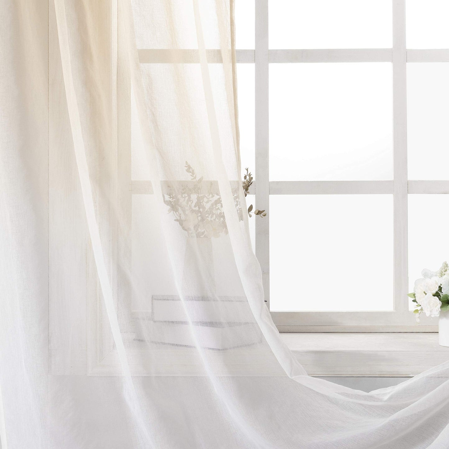 Luxury Voile Curtains - Gradient colours - Steel Grommets - 1 Piece