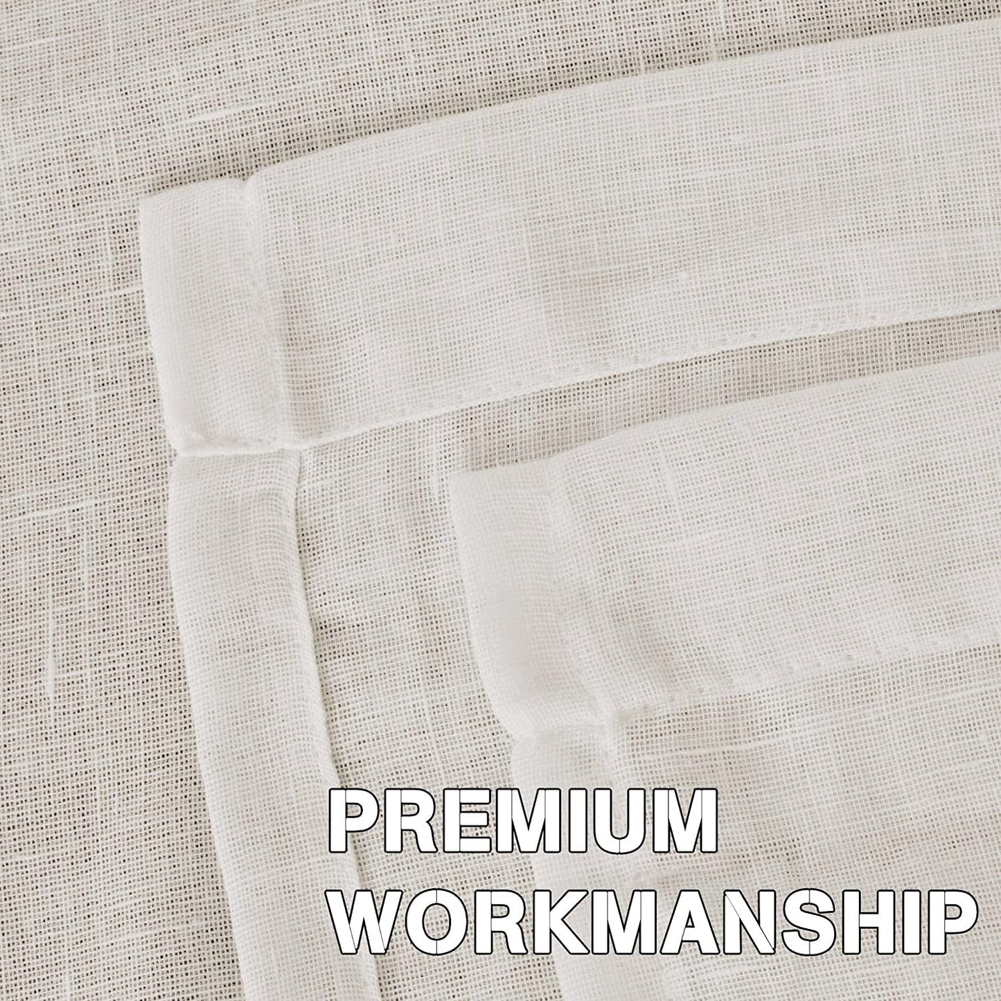 Semi-Transparent Natural Linen Curtains with Elegant Sheer Fabric and Steel Grommets - 1 Piece