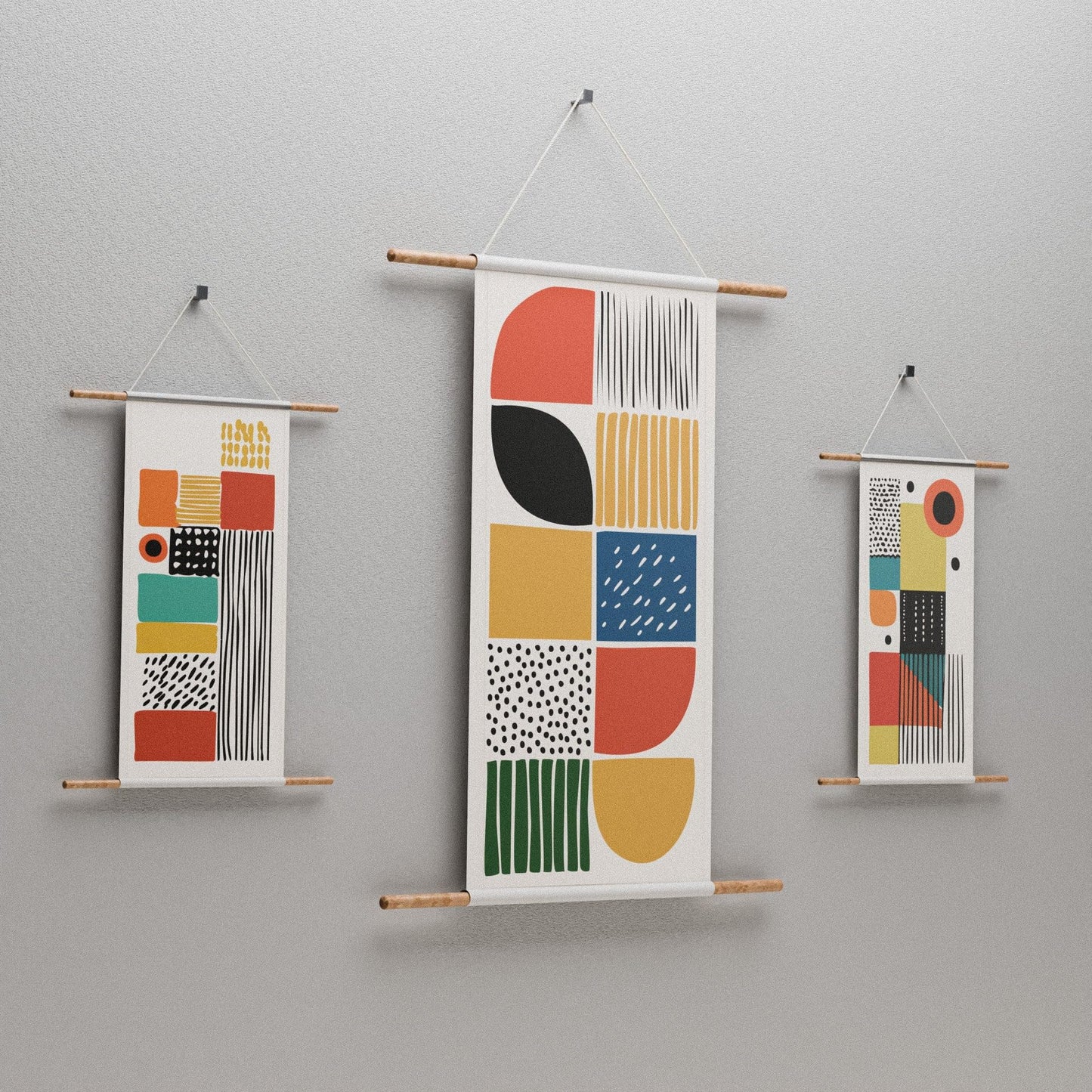 Fabric Posters Set, High-Quality Wall Art Prints, Lightweight Canvas Artwork for Living Room, Bedroom, Office Décor, Modern & Aesthetic Wall Decorations, Easy to Hang