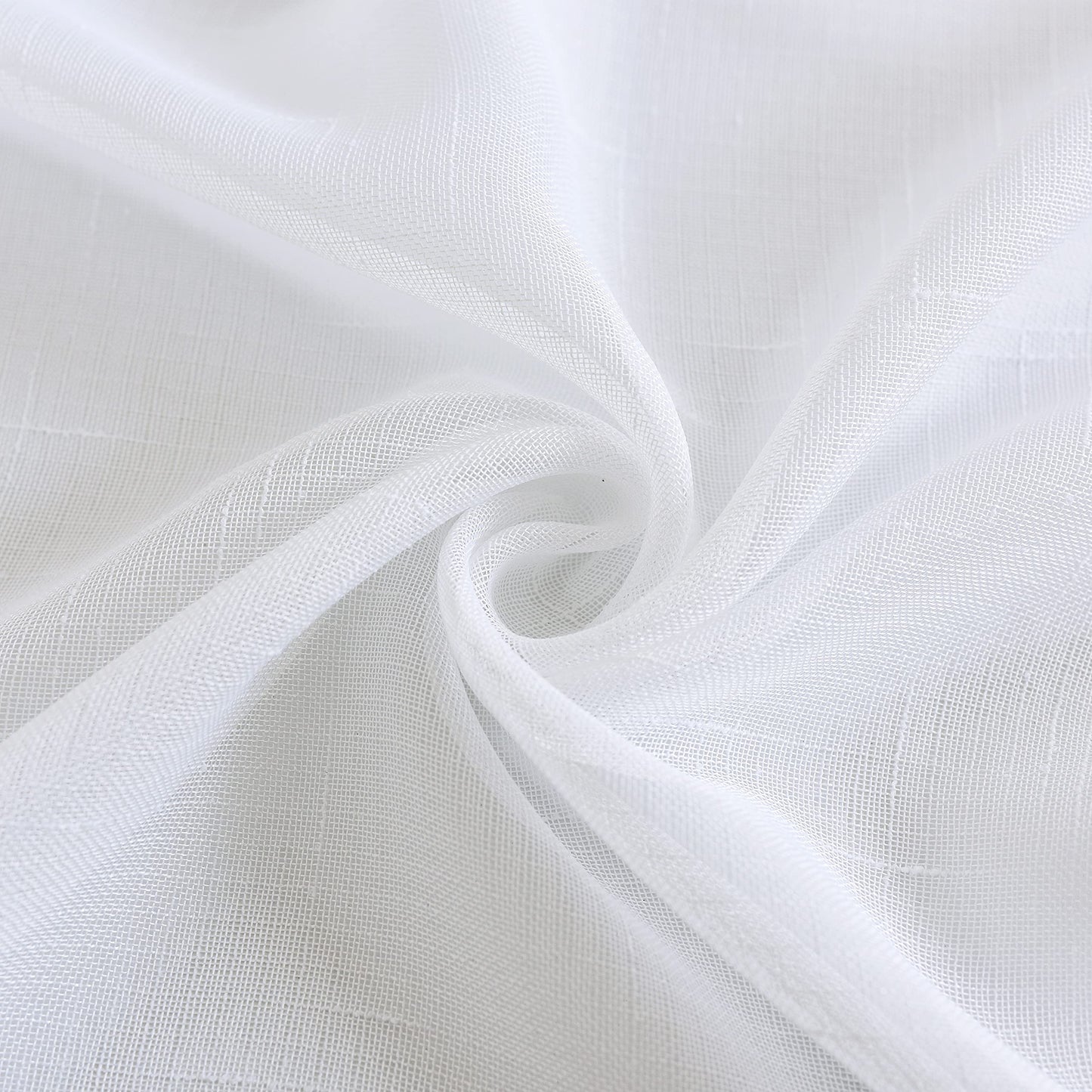 Curtains Natural Linen Light Filtering Curtains For Bed Rooms And Living Rooms - Steel Grommets - 1 Piece