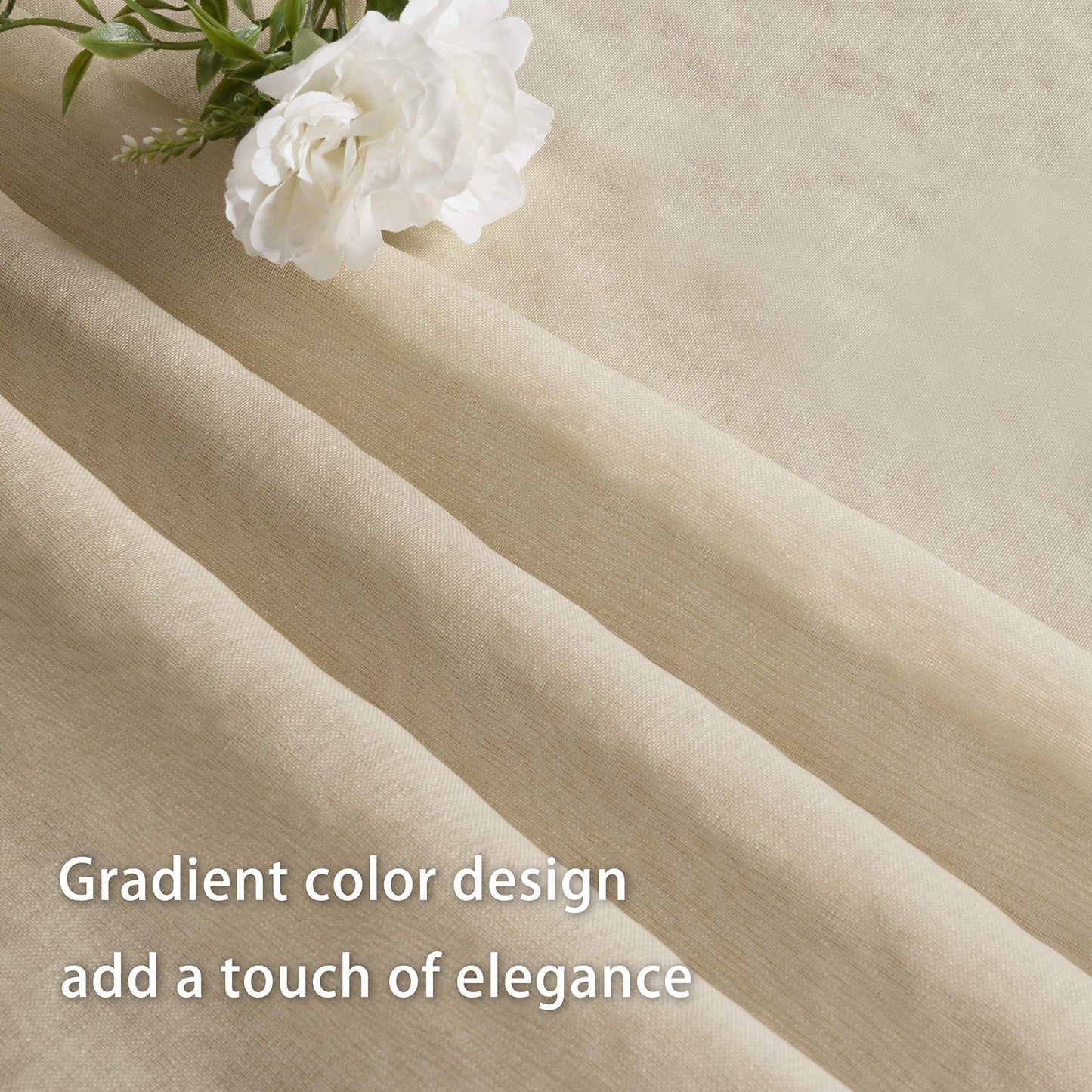 Luxury Voile Curtains - Gradient colours - Steel Grommets - 1 Piece