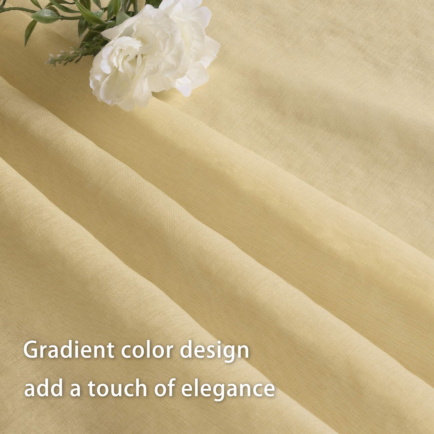 Luxury Voile Curtains - Gradient colours - Steel Grommets - 1 Piece