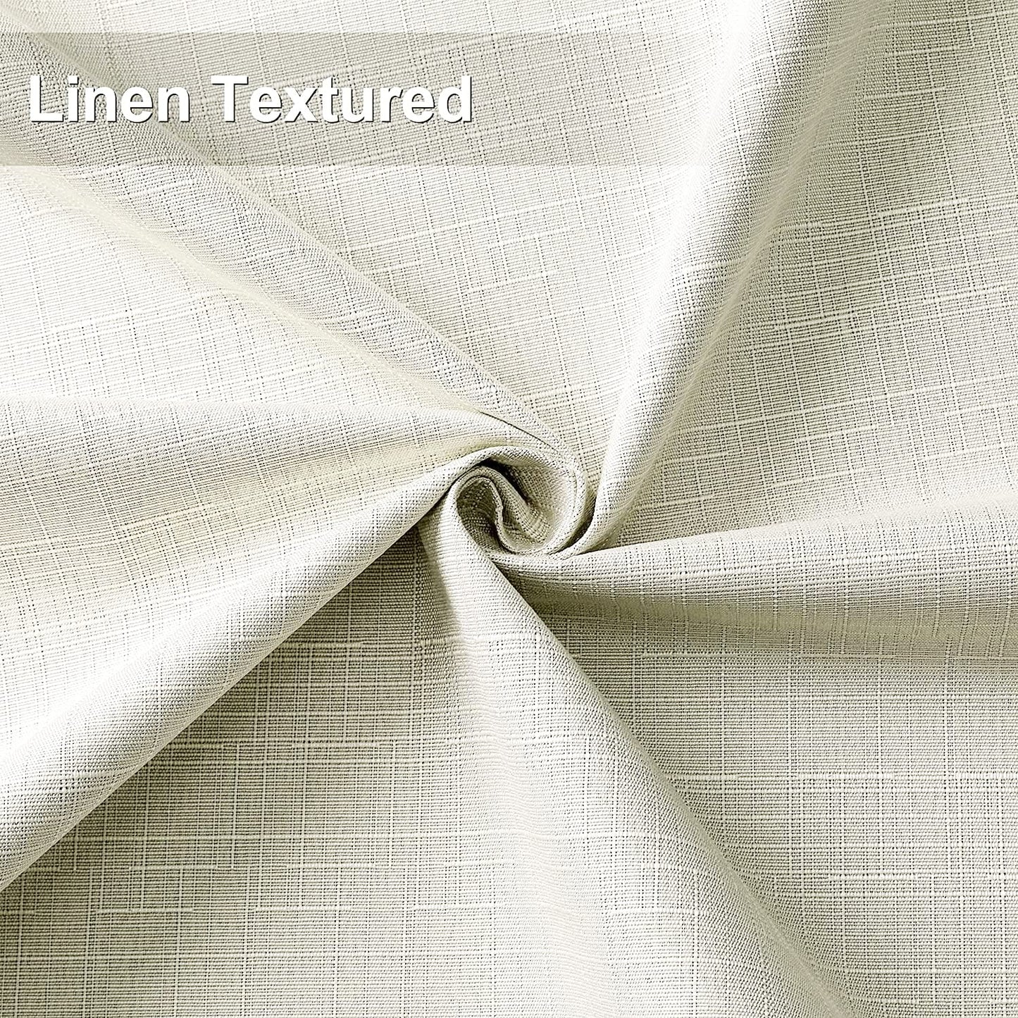 Linen 100% Blackout Curtains for Bedroom Living Room Thermal Insulated Fabric -Room Darkening -Steel Grommet Window Curtains -1 Piece