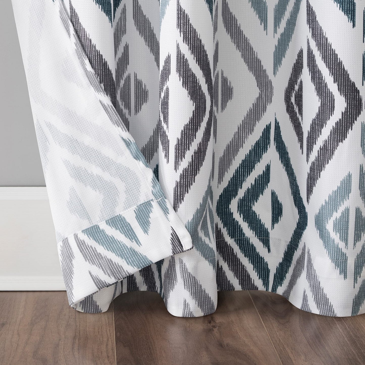 Linen Velvet Sabia Curtains-Modern MultiColour Sheer Design-Digital Printed -Steel Grommets -1 Piece