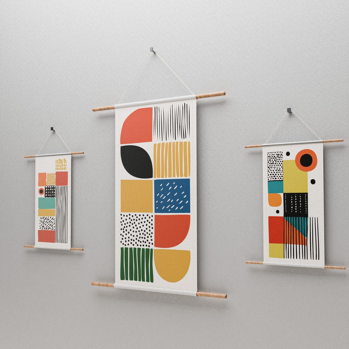 Fabric Posters Set, High-Quality Wall Art Prints, Lightweight Canvas Artwork for Living Room, Bedroom, Office Décor, Modern & Aesthetic Wall Decorations, Easy to Hang
