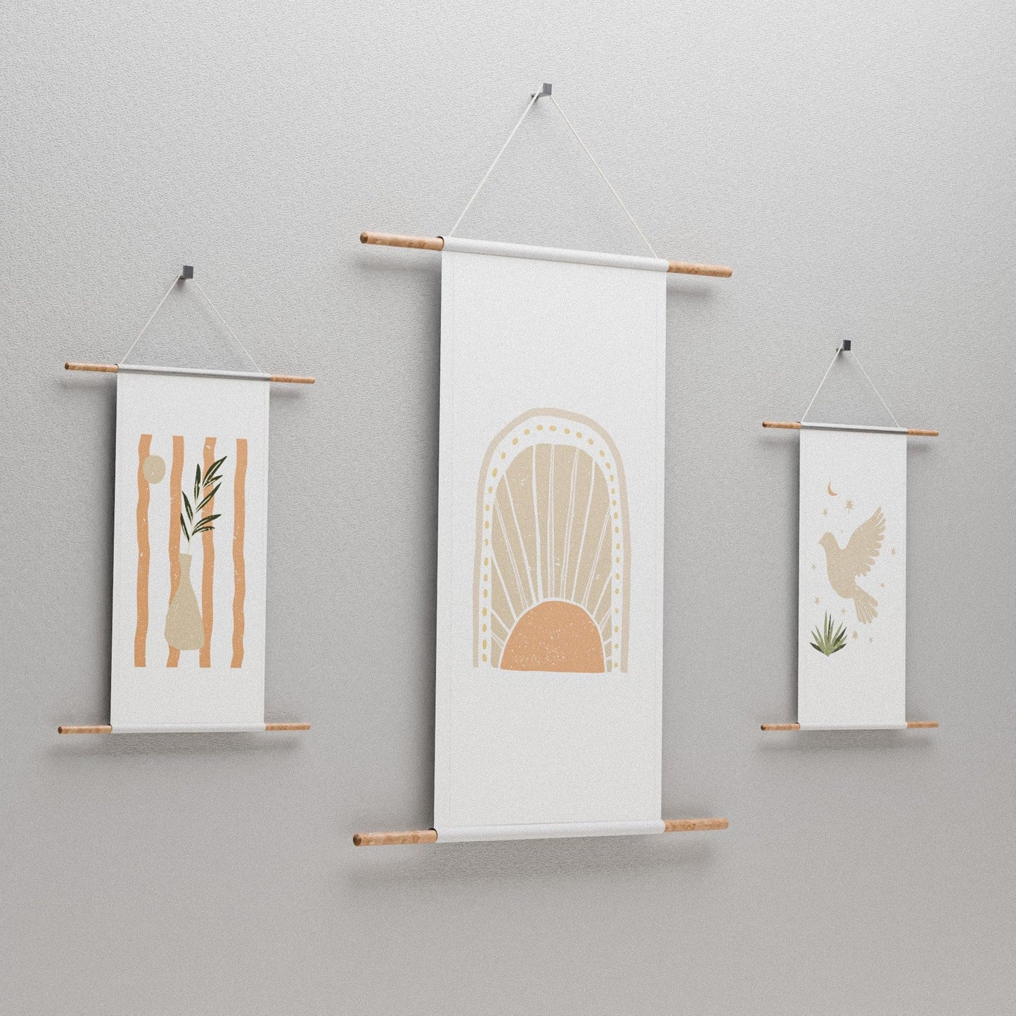 Fabric Posters Set, High-Quality Wall Art Prints, Lightweight Canvas Artwork for Living Room, Bedroom, Office Décor, Modern & Aesthetic Wall Decorations, Easy to Hang