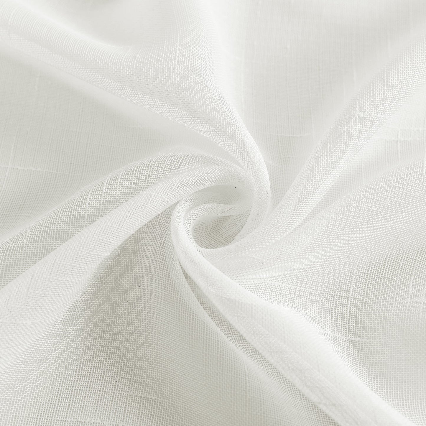 Curtains Natural Linen Light Filtering Curtains For Bed Rooms And Living Rooms - Steel Grommets - 1 Piece