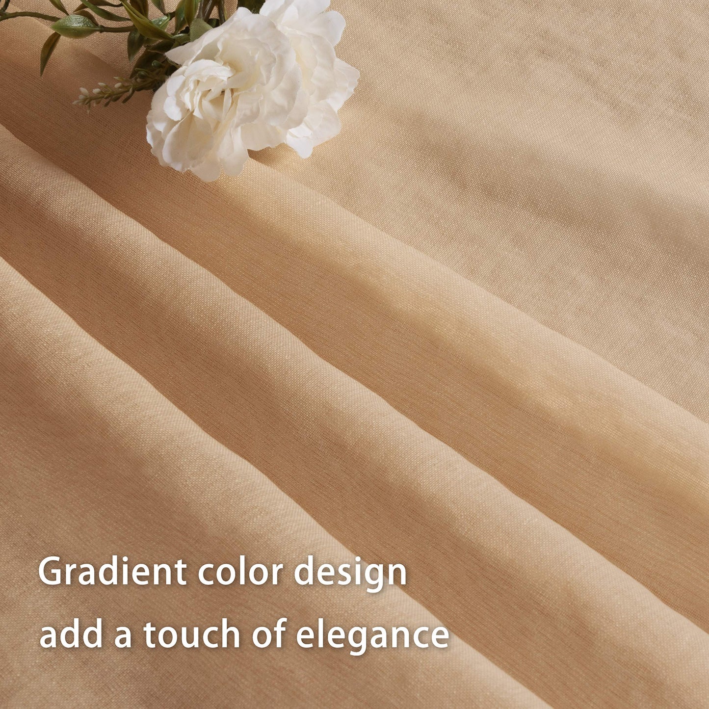 Luxury Voile Curtains - Gradient colours - Steel Grommets - 1 Piece