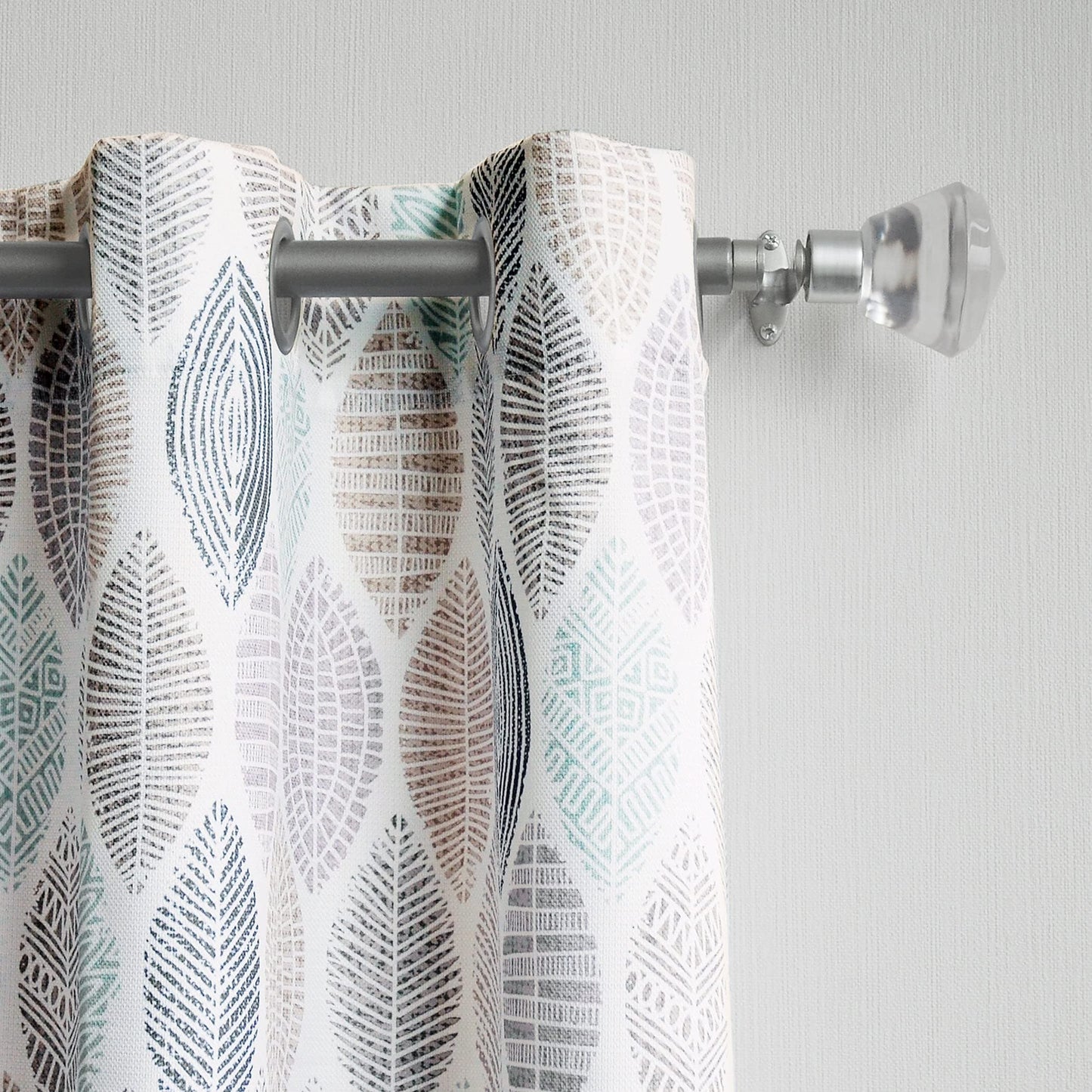 Linen Velvet Sabia Curtains-Modern Multi Colour Sheer Design-Steel Grommets -1 Piece