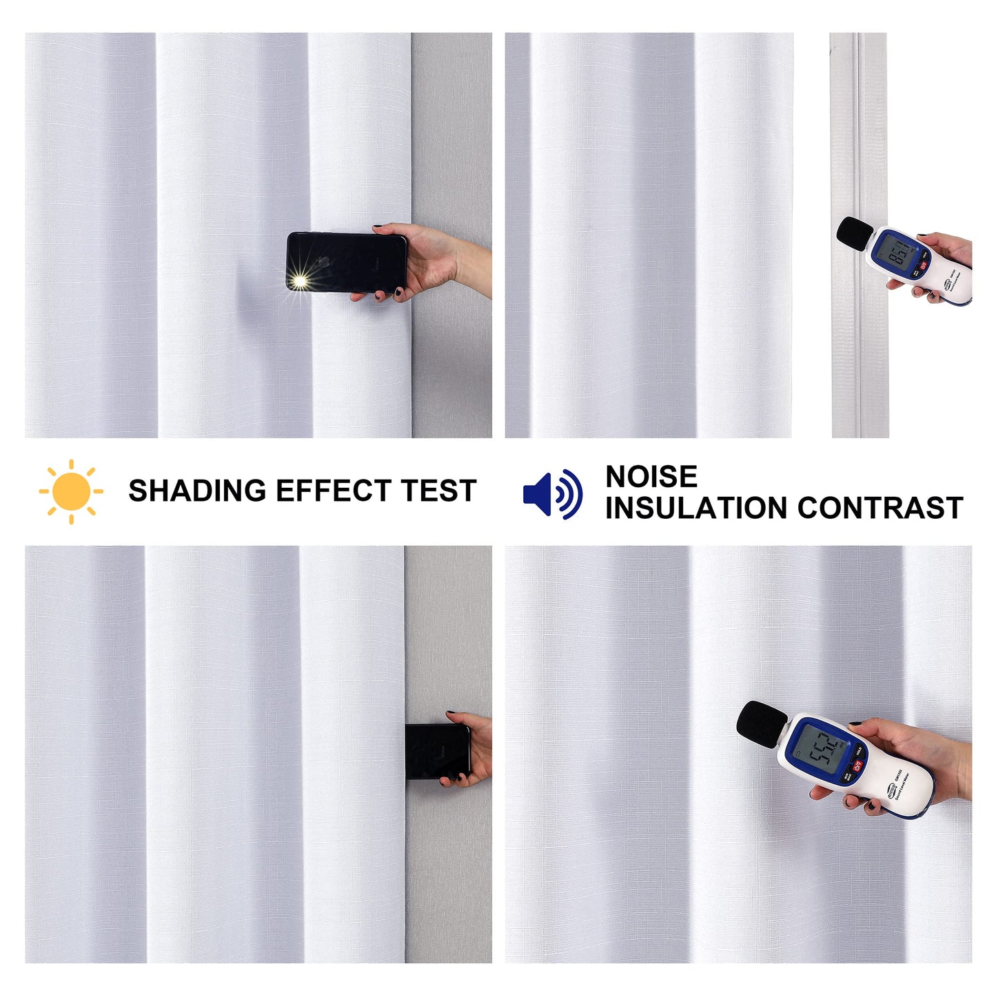 Linen 100% Blackout Curtains for Bedroom Living Room Thermal Insulated Fabric -Room Darkening -Steel Grommet Window Curtains -1 Piece