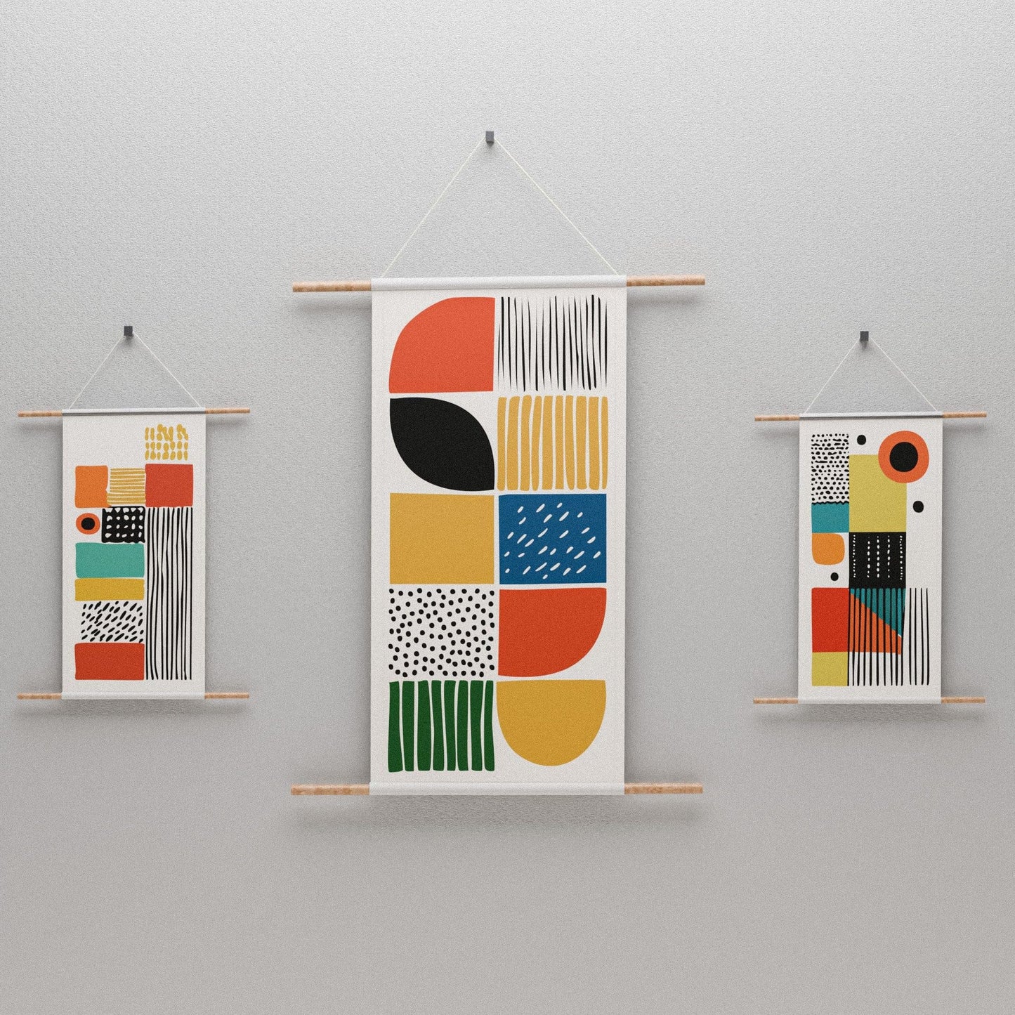 Fabric Posters Set, High-Quality Wall Art Prints, Lightweight Canvas Artwork for Living Room, Bedroom, Office Décor, Modern & Aesthetic Wall Decorations, Easy to Hang