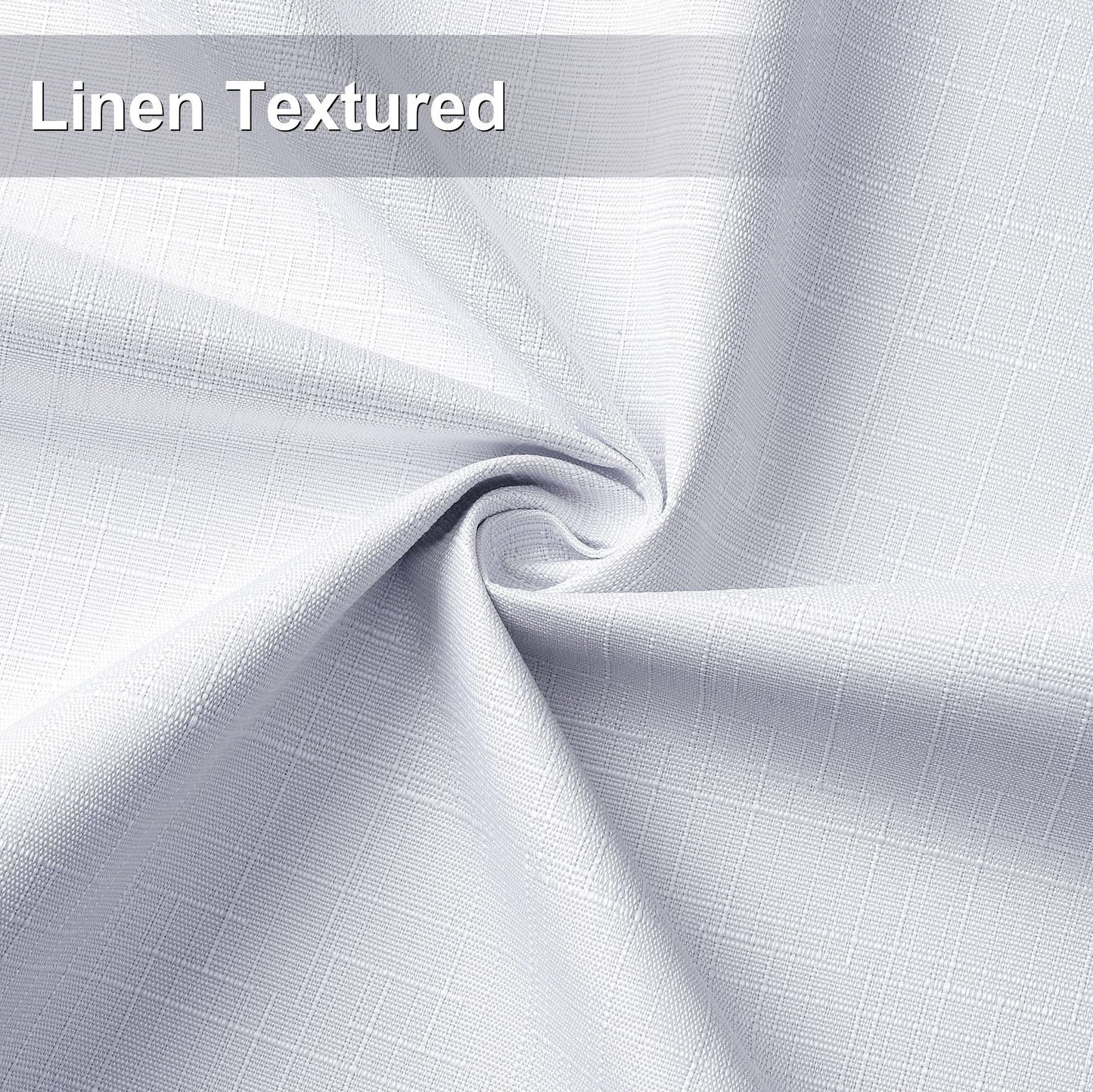 Linen 100% Blackout Curtains for Bedroom Living Room Thermal Insulated Fabric -Room Darkening -Steel Grommet Window Curtains -1 Piece