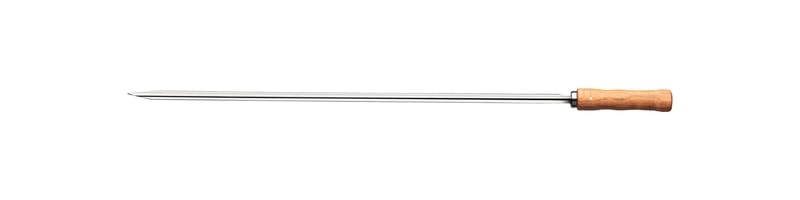 Barbecue Skewer, Stainless Steel Prong with Natural Wood Handle 65 CM, Durable Grilling Tool for Meats, Vegetables, and Kebabs