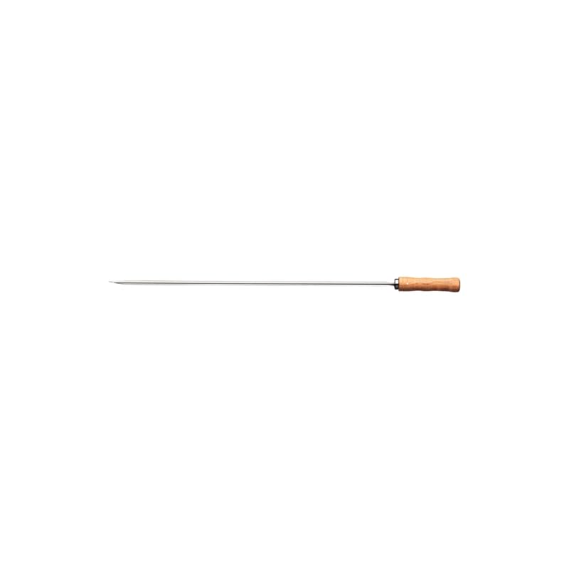 Barbecue Skewer, Stainless Steel Prong with Natural Wood Handle 55 CM, Durable Grilling Tool for Meats, Vegetables, and Kebabs