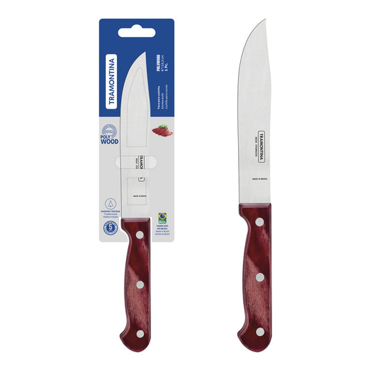 Kitchen Knife with Polywood Handle, 6-Inch Stainless Steel Blade, Durable Ergonomic Grip, Premium Red Finish, Ideal for Precise Cutting and Chopping