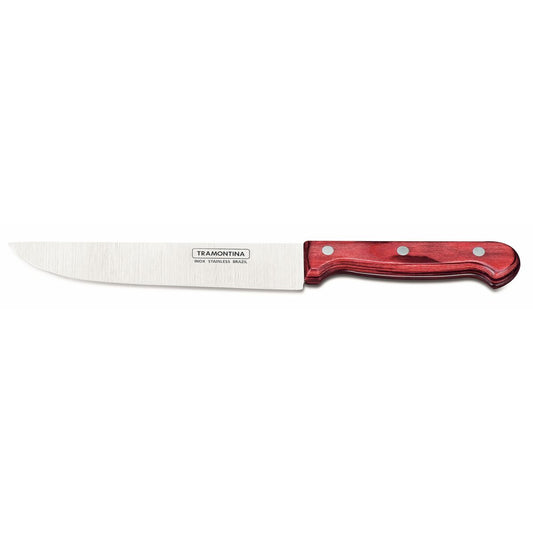 Taramontina Butcher Knife – 7-Inch Stainless Steel Blade – Red Orange Handle – Durable & Versatile