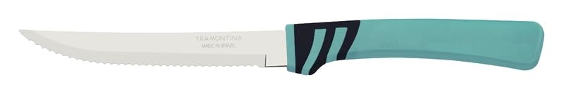 Amalfi 5" Steak and Fruit Knife, Stainless Steel Blade, Turquoise Polypropylene Handle, Dishwasher Safe, Versatile and Durable