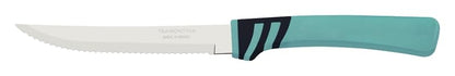 Amalfi 5" Steak and Fruit Knife, Stainless Steel Blade, Turquoise Polypropylene Handle, Dishwasher Safe, Versatile and Durable