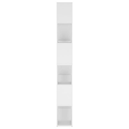Puraday Tall Bookcase and Divider, White 100 x 24 x 188 cm, Modern Wall Shelf and Wooden Room Divider with an Elegant and Classic Design, Large Geometric Bookcase