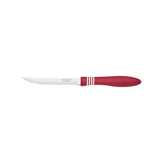 COR&COR Steak Knife 12.7 cm – Stainless Steel Blade, Ergonomic Red Handle, Precision Cutting, Durable & Rust-Resistant, Ideal for Steak BBQ, Kitchen & Dining