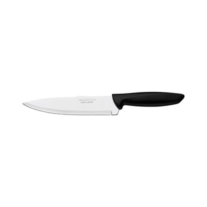 Plenus Chef's Knife, 7 Inch Stainless Steel Blade, Black Polypropylene Handle, Sharp Kitchen Knife for Cutting, Chopping & Slicing, Durable & Lightweight Design - Pack of 12