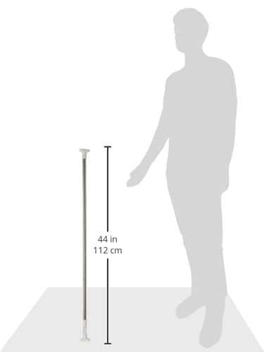 Adjustable free of punch loaded bathroom tension extendable shower curtain rod, 200cm