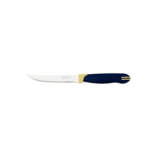 Polypropylene Steak Serrated knife 12.7 cm – Stainless Steel Blade, Ergonomic Blue Handle, Precision Cutting, Durable & Rust-Resistant, Ideal for Steak BBQ, Kitchen & Dining