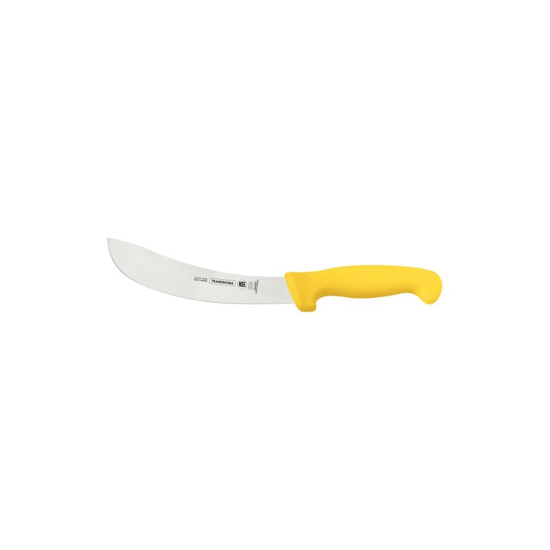 Professional 7” Leather & Processing Knife – Ultra-Sharp Stainless Steel Blade with Yellow Polypropylene Handle – Durable, Precise & Efficient for Skinning & Meat Processing