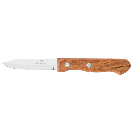 Dynamic 3" Vegetable Knife – Pack of 12 – Stainless Steel Blade with Natural Wood Handle & Aluminum Rivets – Ideal for Peeling & Cutting Fruits & Vegetables