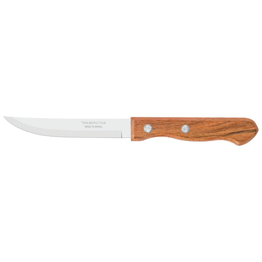 Dynamic 4" – Stainless Steel Blades with Natural Wood Handles & Aluminum Rivets – Durable & Rustic Design for Dining - 12-Piece Steak Knife Set