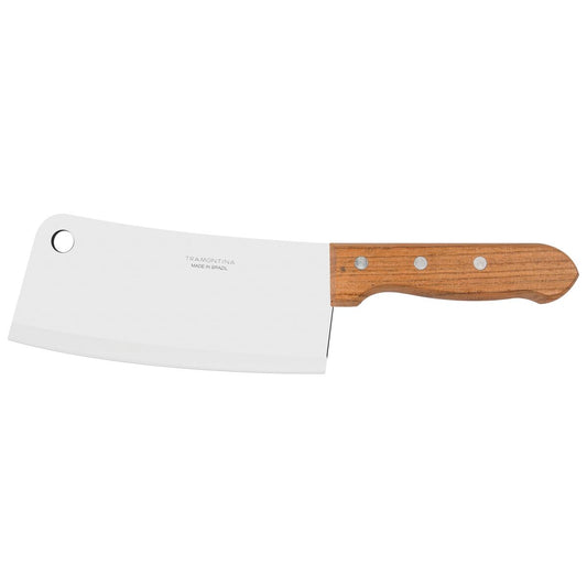 Dynamic Cleaver with Stainless Steel Blade and Natural Wood Handle 7"