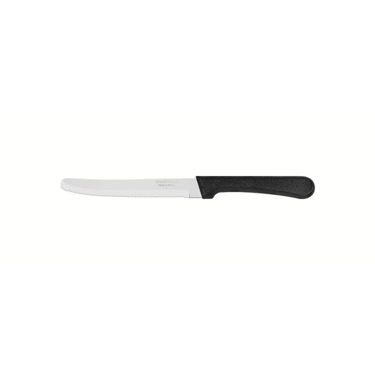 Plenus 5 Inches Fruit Knife with Stainless Steel Blade and Black Polypropylene Handle - Pack of 12