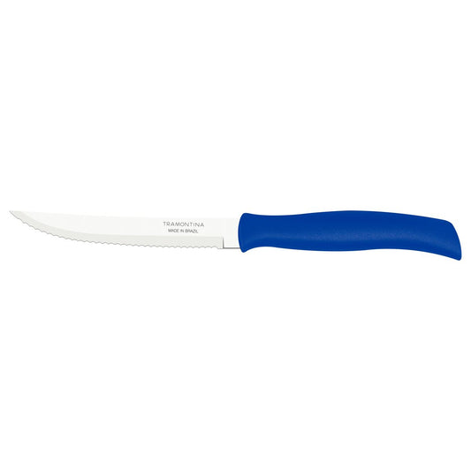 Polypropylene Steak Serrated knife 12.5 cm – Stainless Steel Blade, Ergonomic Blue Handle, Precision Cutting, Durable & Rust-Resistant, Ideal for Steak, BBQ, Kitchen & Dining