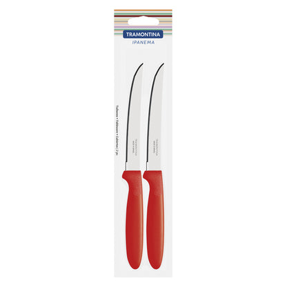 Ipanema Steak Knife Set – 2 Pieces – Stainless Steel Blades with Polypropylene Handles – Ideal for Meat & BBQ