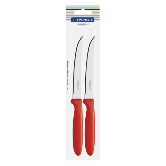 Ipanema Steak Knife Set – 2 Pieces – Stainless Steel Blades with Polypropylene Handles – Ideal for Meat & BBQ