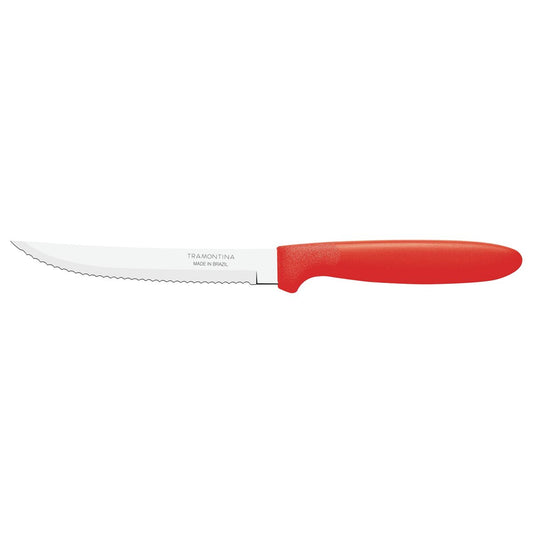 Stainless Steel Dining Knife 3-Pieces Pack, 5-Inch Size, Red