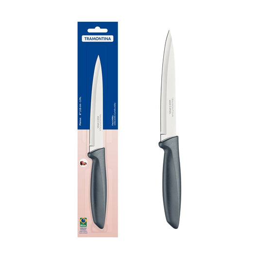 Plenus Utility Knife with Stainless-Steel Blade and Grey Polypropylene Handle 6"